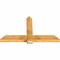Ekena Millwork Eugene Rough Sawn Timber Gable Bracket, Western Red Cedar, 60"W x 35"H x 4"D x 6"F, 14/12 Pitch GBW060X35X0406EUG00RWR - alternate 3